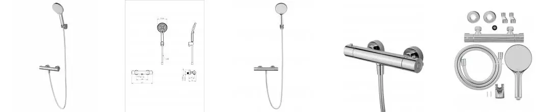 Смеситель для душа «Wonzon & Woghand» Inn 3 WW-B2065-A-CR с термостатом хром Смеситель для душа «Wonzon & Woghand» Inn 3 WW-B2065-A-CR с термостатом хром