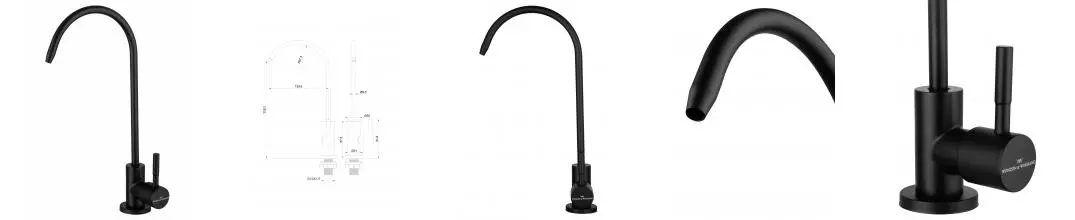 Смеситель для фильтрованной воды WONZON & WOGHAND, Черный матовый (WW-AE4587-MB) · без серии, Wonzon & Woghand, WW-AE4587-MB