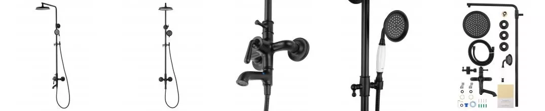 Душевая система WONZON & WOGHAND STEAM, Черный матовый (WW-88739008-MB) · Steam, Wonzon & Woghand, WW-88739008-MB