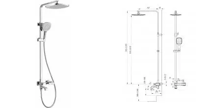 Душевая система WONZON & WOGHAND TRIUMPH, Хром (WW-563601-CR) · Wonzon & Woghand, WW-563601-CR