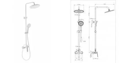 Душевая система WONZON & WOGHAND, Белый матовый (WW-B3200-MW) · Wonzon & Woghand, WW-B3200-MW