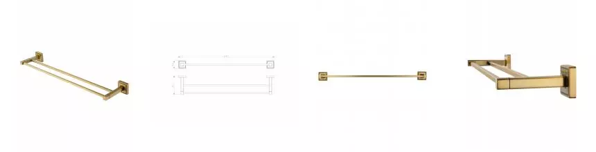 Полотенцедержатель двойной WONZON & WOGHAND ROMA, Бронза (WW-7211) · Roma, Wonzon & Woghand, WW-7211