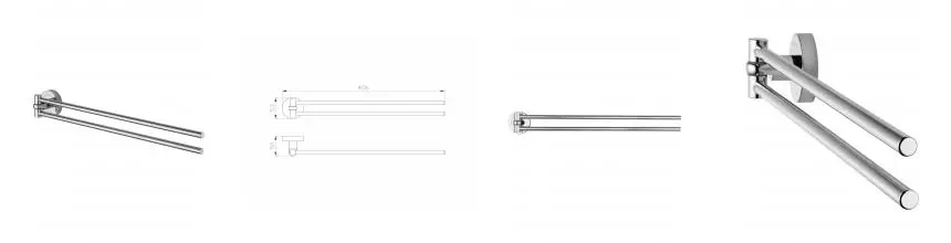 Полотенцедержатель поворотный WONZON & WOGHAND EASY, Хром (WW-8131) · Easy, Wonzon & Woghand, WW-8131