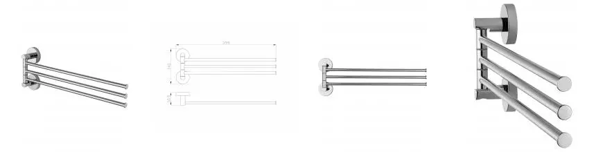 Полотенцедержатель поворотный WONZON & WOGHAND EASY, Хром (WW-8141) · Easy, Wonzon & Woghand, WW-8141