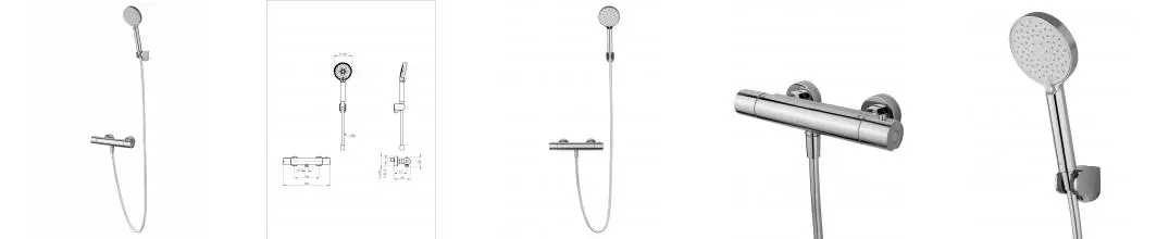 Смеситель для душа «Wonzon & Woghand» Inn 6 WW-B2029-A-CR с термостатом хром Смеситель для душа «Wonzon & Woghand» Inn 6 WW-B2029-A-CR с термостатом хром