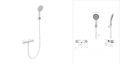 Смеситель для душа с термостатом WONZON & WOGHAND Strato, Белый матовый (WW-B2048-A-MW) · Strato, Wonzon & Woghand, WW-B2048-A-MW