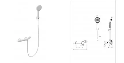 Смеситель для душа с термостатом WONZON & WOGHAND T-1000, Белый матовый (WW-B2057-A-MW) · T-1000, Wonzon & Woghand, WW-B2057-A-MW Смеситель для душа с термостатом WONZON & WOGHAND T-1000, Белый матовый (WW-B2057-A-MW) · T-1000, Wonzon & Woghand, WW-B2057-A-MW