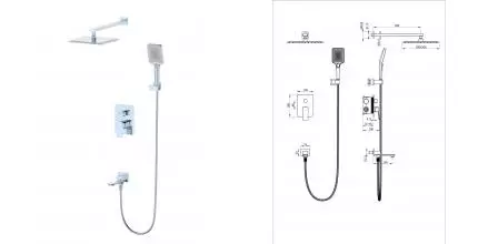 Душевая система встраиваемая WONZON & WOGHAND DIAMOND, Хром (WW-88939011-CR) · Diamond, Wonzon & Woghand, WW-88939011-CR