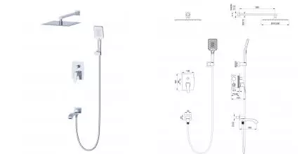 Душевая система встраиваемая WONZON & WOGHAND FLEX, Хром (WW-88939072-CR) · Flex, Wonzon & Woghand, WW-88939072-CR Душевая система встраиваемая WONZON & WOGHAND FLEX, Хром (WW-88939072-CR) · Flex, Wonzon & Woghand, WW-88939072-CR