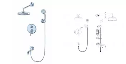 Душевая система встраиваемая WONZON & WOGHAND STEAM, Хром (WW-88939008-CR) · Steam, Wonzon & Woghand, WW-88939008-CR