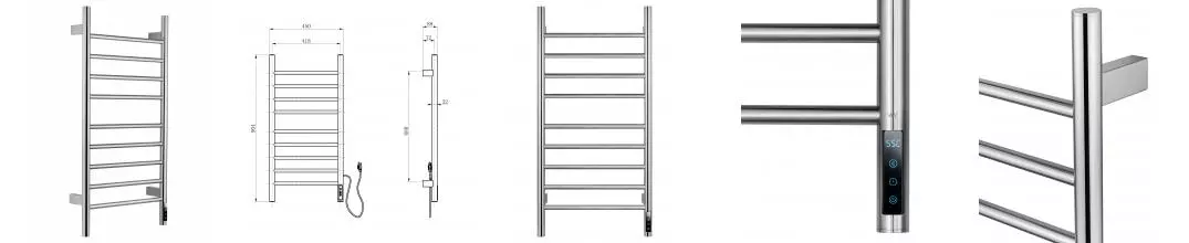 Полотенцесушитель электрический WONZON & WOGHAND BONN, Хром (WW-AL409-CR) · Wonzon & Woghand, WW-AL409-CR