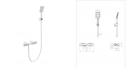 Смеситель для душа с термостатом WONZON & WOGHAND Twist, Белый матовый (WW-B2025-A-MW) · Twist, Wonzon & Woghand, WW-B2025-A-MW