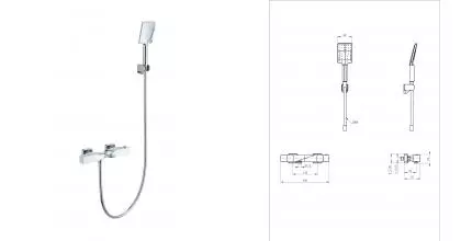 Смеситель для душа с термостатом WONZON & WOGHAND Twist, Хром (WW-B2025-A-CR) · Twist, Wonzon & Woghand, WW-B2025-A-CR