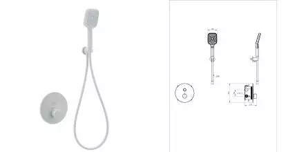 Смеситель для душа с термостатом встраиваемый WONZON & WOGHAND, Белый матовый (WW-D1017-A-MW) · без серии, Wonzon & Woghand, WW-D1017-A-MW Смеситель для душа с термостатом встраиваемый WONZON & WOGHAND, Белый матовый (WW-D1017-A-MW) · без серии, Wonzon & Woghand, WW-D1017-A-MW