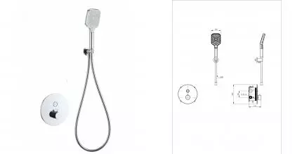Смеситель для душа с термостатом встраиваемый WONZON & WOGHAND, Хром (WW-D1017-A-CR) · без серии, Wonzon & Woghand, WW-D1017-A-CR Смеситель для душа с термостатом встраиваемый WONZON & WOGHAND, Хром (WW-D1017-A-CR) · без серии, Wonzon & Woghand, WW-D1017-A-CR