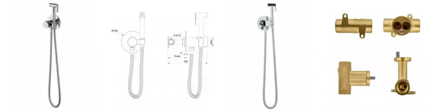 Смеситель с гигиеническим душем и термостатом встраиваемый WONZON & WOGHAND, Хром (WW-88829909-CR) · без серии, Wonzon & Woghand, WW-88829909-CR Смеситель с гигиеническим душем и термостатом встраиваемый WONZON & WOGHAND, Хром (WW-88829909-CR) · без серии, Wonzon & Woghand, WW-88829909-CR