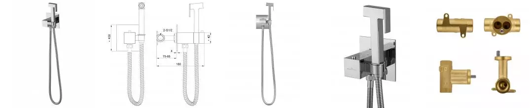 Смеситель с гигиеническим душем и термостатом встраиваемый WONZON & WOGHAND, Хром (WW-88829910-CR) · без серии, Wonzon & Woghand, WW-88829910-CR Смеситель с гигиеническим душем и термостатом встраиваемый WONZON & WOGHAND, Хром (WW-88829910-CR) · без серии, Wonzon & Woghand, WW-88829910-CR