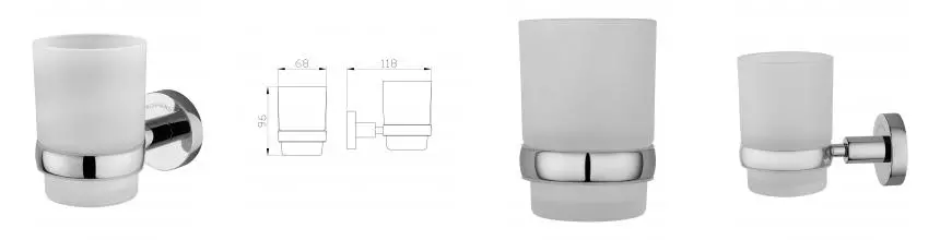 Стакан для зубных щеток с держателем WONZON & WOGHAND EASY, Хром (WW-8121) · Easy, Wonzon & Woghand, WW-8121