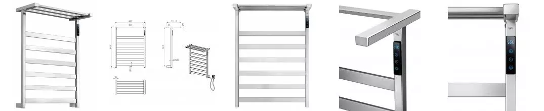 Полотенцесушитель электрический WONZON & WOGHAND FRANKFURT, Хром (WW-A1026-CR) · Wonzon & Woghand, WW-A1026-CR