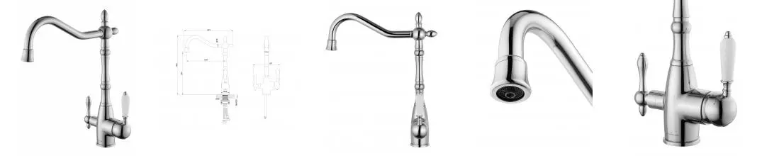 Смеситель для кухни c подключением фильтра WONZON & WOGHAND, Хром (WW-88458006-CR) · без серии, Wonzon & Woghand, WW-88458006-CR