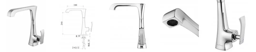 Смеситель для кухни WONZON & WOGHAND TRIUMPH, Хром (WW-562101-CR) · Triumph, Wonzon & Woghand, WW-562101-CR