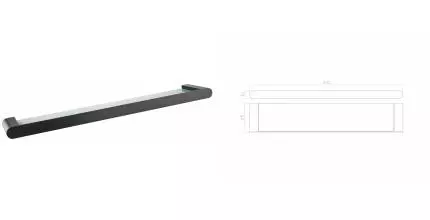 Стеклянная полка для ванной WONZON & WOGHAND CARBON, Чёрный (WW-7727) · Carbon, Wonzon & Woghand, WW-7727