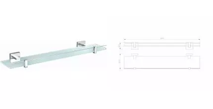 Стеклянная полка для ванной WONZON & WOGHAND POLO, Хром (WW-8927) · Polo, Wonzon & Woghand, WW-8927