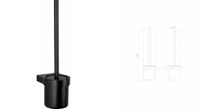 Туалетный ершик в комплекте WONZON & WOGHAND CARBON, Чёрный (WW-7729) · Carbon, Wonzon & Woghand, WW-7729