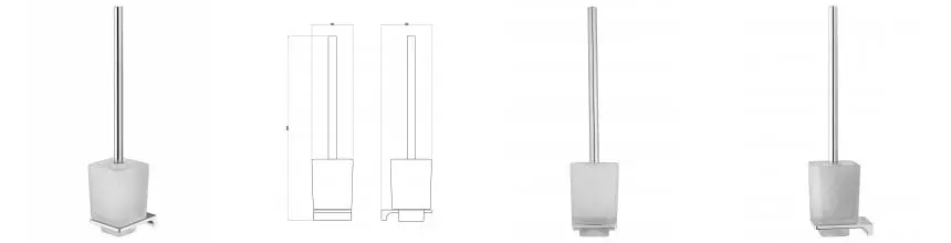 Туалетный ершик в комплекте WONZON & WOGHAND ECLIPSE, Хром (WW-9129) · Eclipse, Wonzon & Woghand, WW-9129