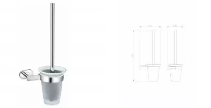Туалетный ершик в комплекте WONZON & WOGHAND FIRST, Хром (WW-8429) · First, Wonzon & Woghand, WW-8429