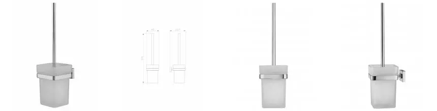 Туалетный ершик в комплекте WONZON & WOGHAND FLAT, Хром (WW-9729) · Flat, Wonzon & Woghand, WW-9729