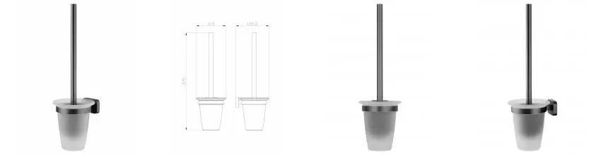 Туалетный ершик в комплекте WONZON & WOGHAND GRAFFITY, Тёмный графит (WW-9329) · Graffity, Wonzon & Woghand, WW-9329