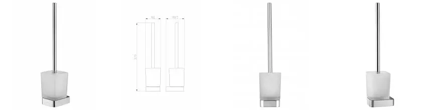 Туалетный ершик в комплекте WONZON & WOGHAND LOTTE, Хром (WW-8329) · Wonzon & Woghand, WW-8329