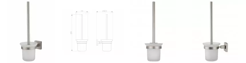 Туалетный ершик в комплекте WONZON & WOGHAND POLO, Брашированный никель (WW-8919-BN) · Polo, Wonzon & Woghand, WW-8919-BN