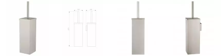 Туалетный ершик в комплекте WONZON & WOGHAND POLO, Брашированный никель (WW-8929-BN) · Polo, Wonzon & Woghand, WW-8929-BN