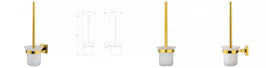 Туалетный ершик в комплекте WONZON & WOGHAND POLO, Тёмное золото (WW-8919-DG) · Polo, Wonzon & Woghand, WW-8919-DG