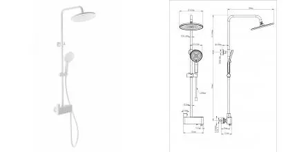 Душевая система с термостатом WONZON & WOGHAND MUSE Corno, Белый матовый (WW-B3110-MW) · Muse, Wonzon & Woghand, WW-B3110-MW