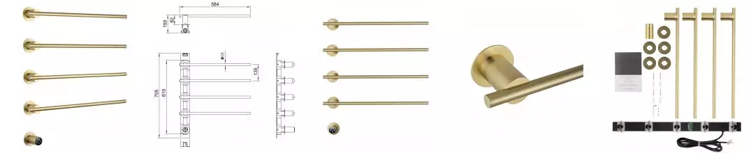 Полотенцесушитель электрический встраиваемый WONZON & WOGHAND DORTMUND, Брашированное золото (WW-A364-BG) · Wonzon & Woghand, WW-A364-BG Полотенцесушитель электрический встраиваемый WONZON & WOGHAND DORTMUND, Брашированное золото (WW-A364-BG) · Wonzon & Woghand, WW-A364-BG