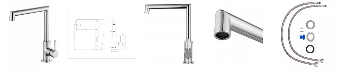 Смеситель для кухни WONZON & WOGHAND, Хром (WW-L1005-CR) · без серии, Wonzon & Woghand, WW-L1005-CR Смеситель для кухни WONZON & WOGHAND, Хром (WW-L1005-CR) · без серии, Wonzon & Woghand, WW-L1005-CR