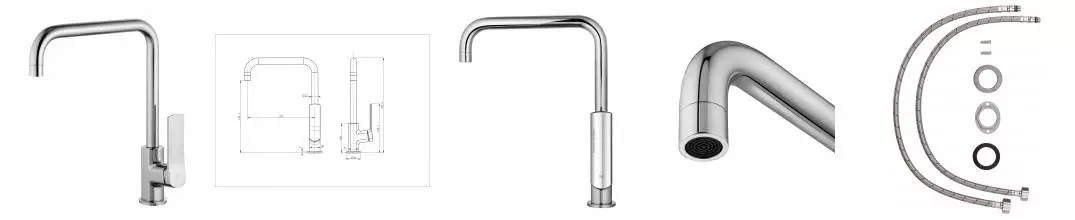 Смеситель для кухни WONZON & WOGHAND, Хром (WW-L1006-CR) · без серии, Wonzon & Woghand, WW-L1006-CR Смеситель для кухни WONZON & WOGHAND, Хром (WW-L1006-CR) · без серии, Wonzon & Woghand, WW-L1006-CR