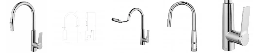 Смеситель для кухни с выдвижным изливом WONZON & WOGHAND, Хром (WW-A20782-CR) · без серии, Wonzon & Woghand, WW-A20782-CR Смеситель для кухни с выдвижным изливом WONZON & WOGHAND, Хром (WW-A20782-CR) · без серии, Wonzon & Woghand, WW-A20782-CR