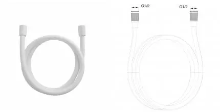 Шланг для душа в силиконовой оплётке 1000 мм WONZON & WOGHAND, Белый матовый (WW-RG01-1000-MW) · без серии, Wonzon & Woghand, WW-RG01-1000-MW Шланг для душа в силиконовой оплётке 1000 мм WONZON & WOGHAND, Белый матовый (WW-RG01-1000-MW) · без серии, Wonzon & Woghand, WW-RG01-1000-MW