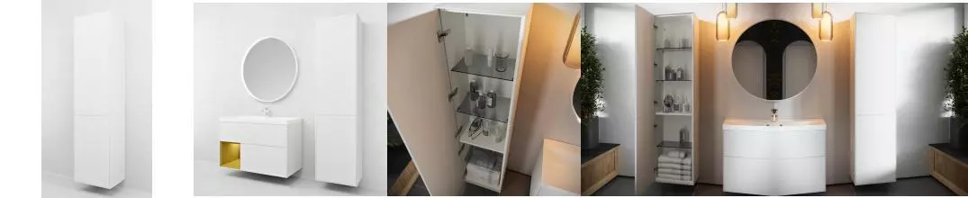 Пенал «Ukko» Denali 35 подвесной белый левый