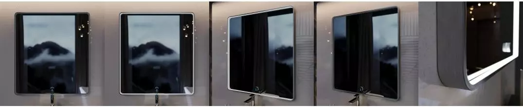 Зеркало «Ukko» Vento 80/90 с сенсорным выключателем с часами с подсветкой и подогревом серебро Зеркало «Ukko» Vento 80/90 с сенсорным выключателем с часами с подсветкой и подогревом серебро