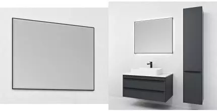 Зеркало «Ukko» Bello 90/120 чёрное Зеркало «Ukko» Bello 90/120 чёрное