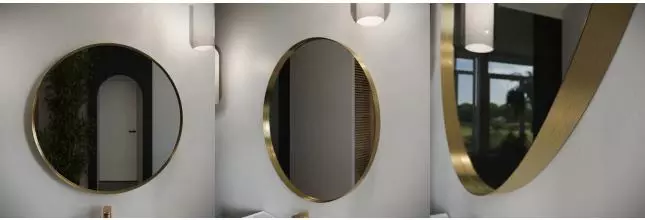 Зеркало «Ukko» Augusta 90 без света золото