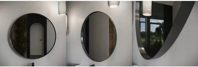 Зеркало «Ukko» Augusta 90 без света чёрное