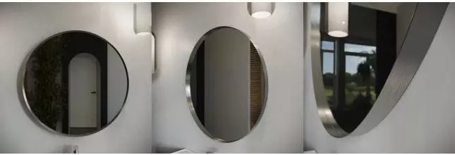 Зеркало «Ukko» Augusta 90 без света серебро