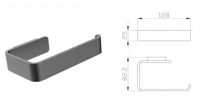Держатель для туалетной бумаги без крышки WONZON & WOGHAND LOTTE, Тёмный графит (WW-8316-BGM) · Wonzon & Woghand, WW-8316-BGM
