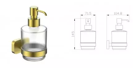 Дозатор мыла WONZON & WOGHAND GRAFFITY, Брашированное золото (WW-9333-BG) · Graffity, Wonzon & Woghand, WW-9333-BG